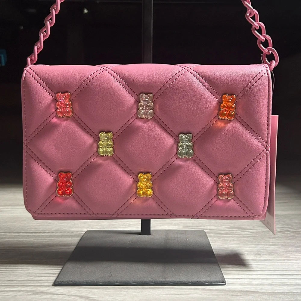 🐻 Gummy Bear Quilted Betsey Johnson Crossbody Bag NWT - Picture 12 of 14